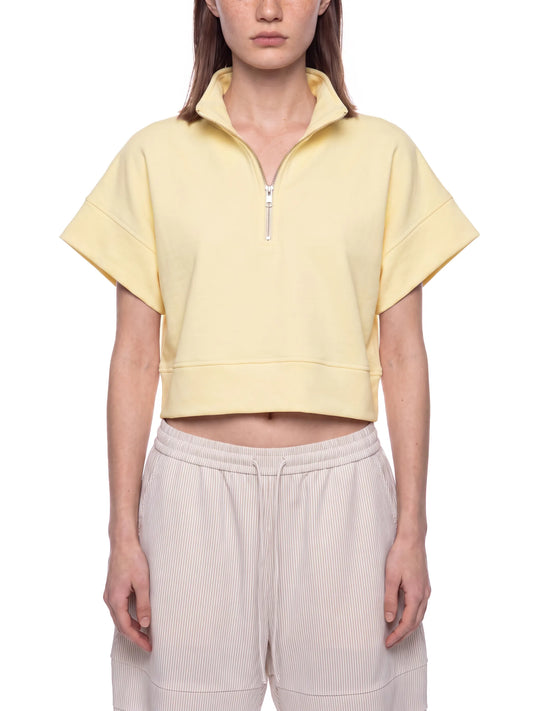 Quarter Zip Crop Sweatshirt