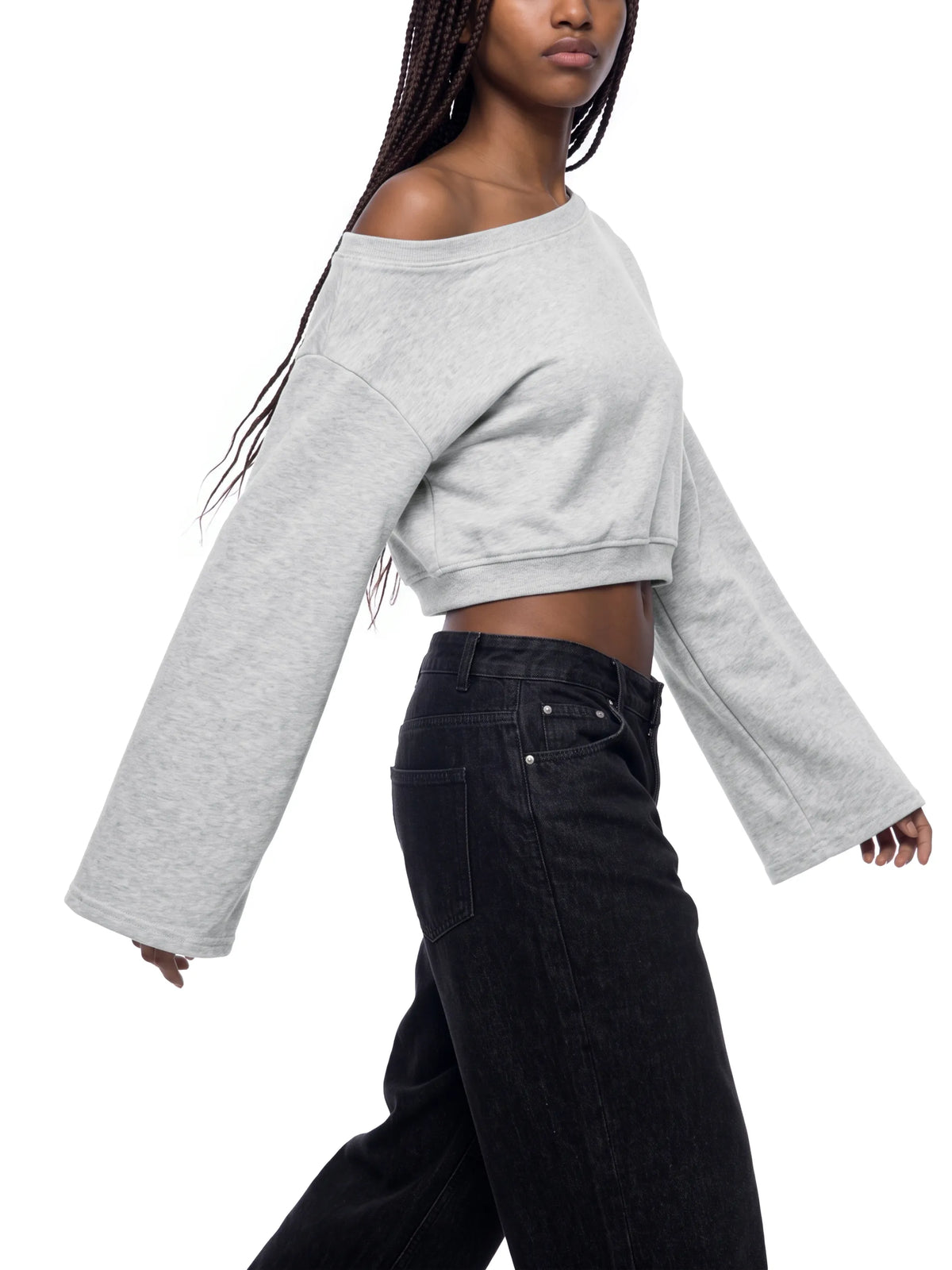 Off-Shoulder Sweatshirt