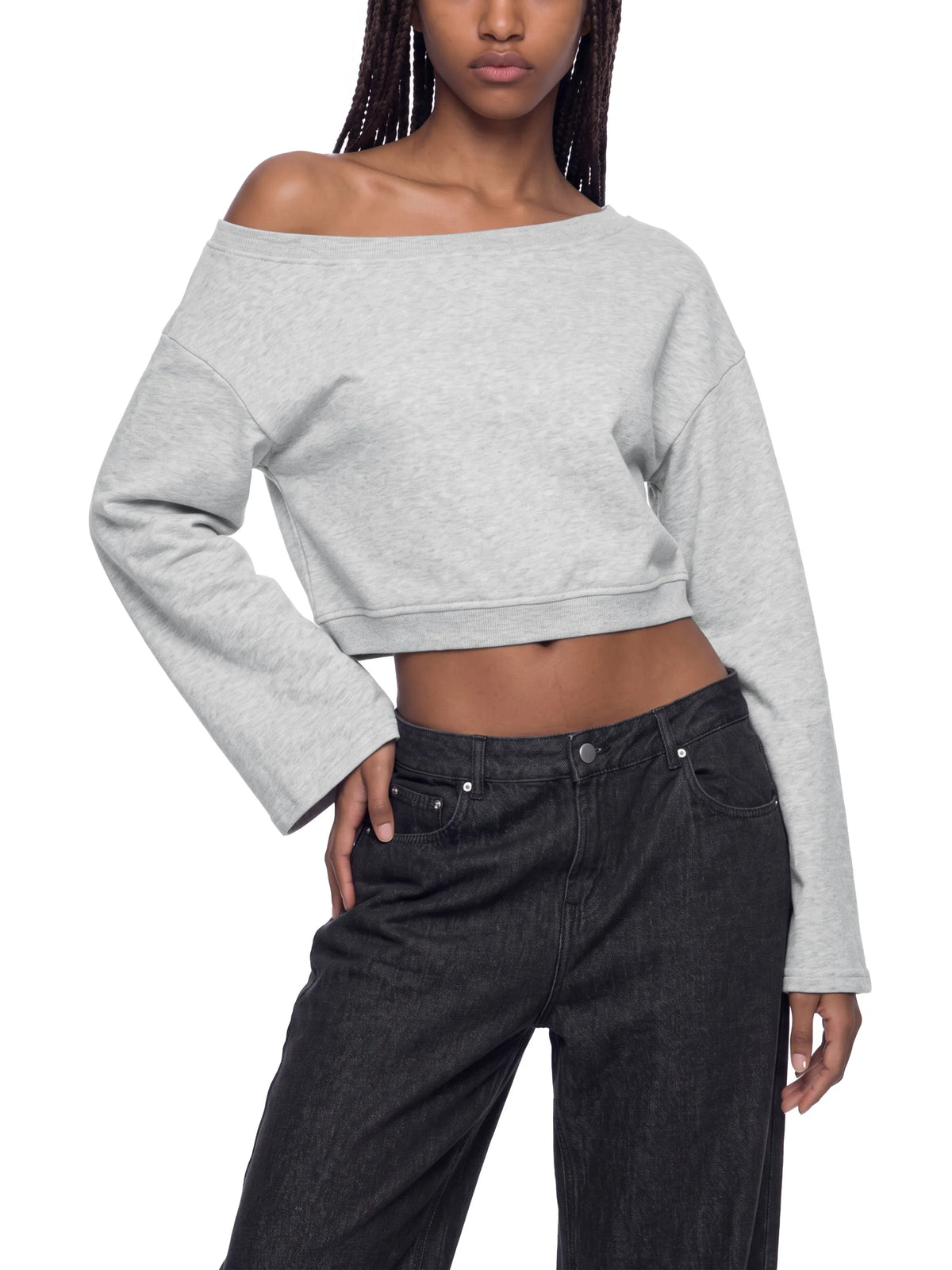 Off-Shoulder Sweatshirt