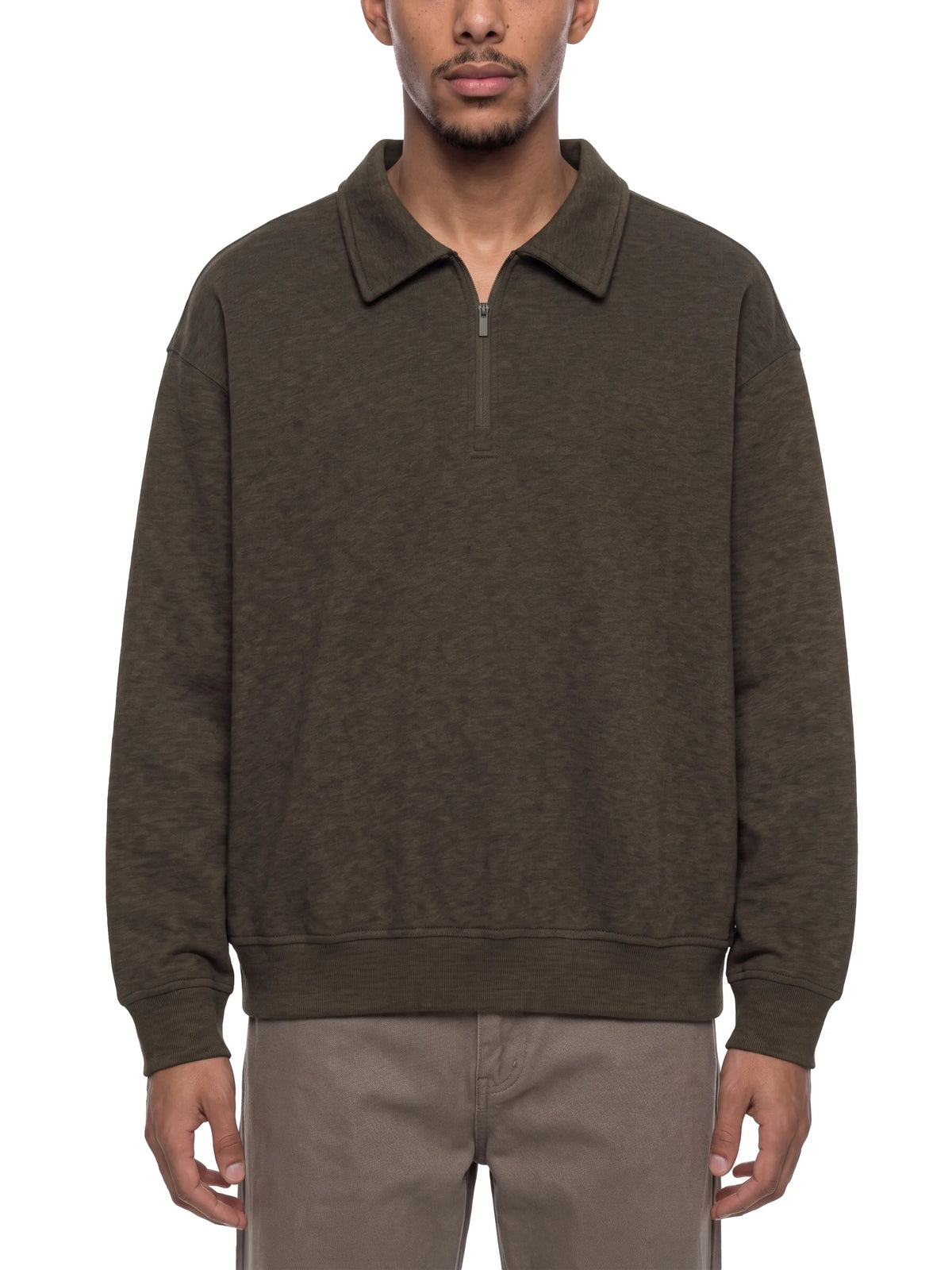 Boxy Quarter-Zip Sweatshirt