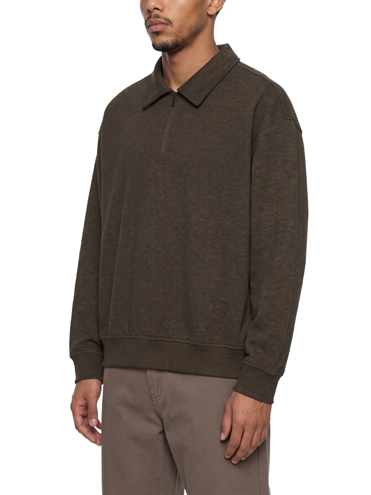 Boxy Quarter-Zip Sweatshirt