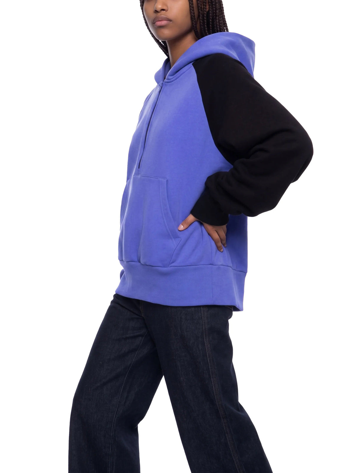 Color-Block Fleece Hoodie