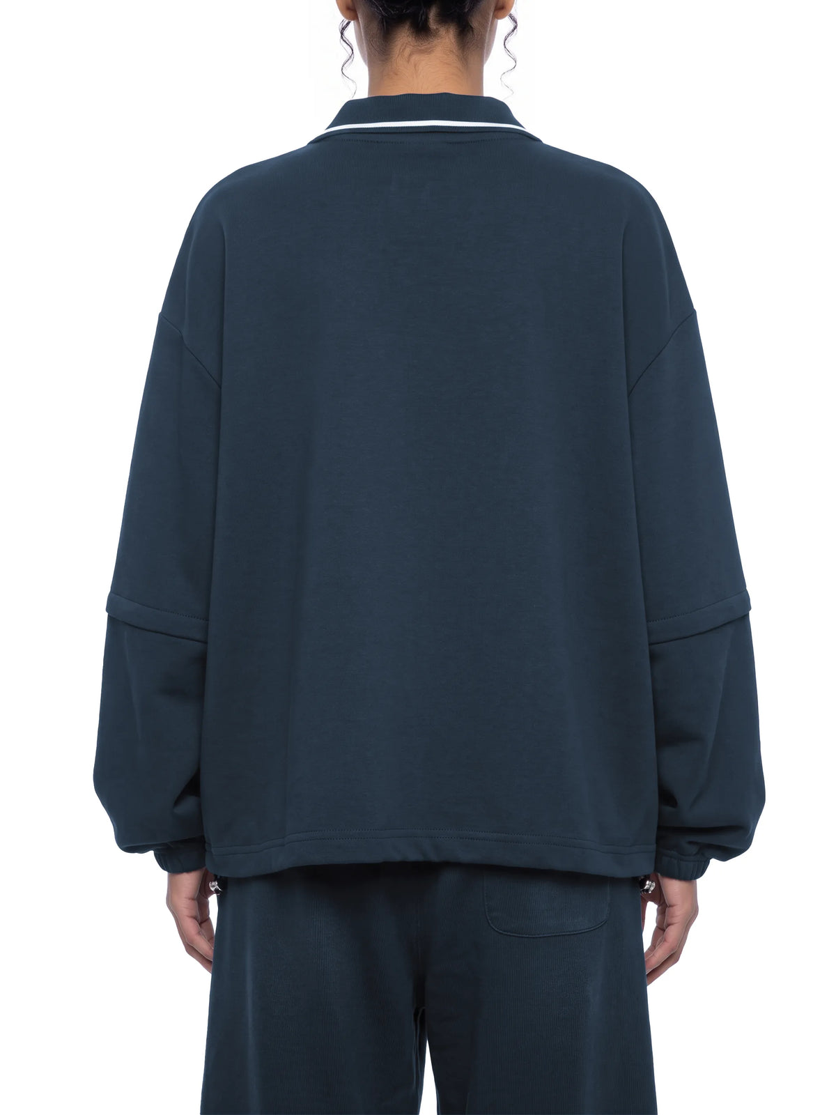 Boxy Collared Detachable Sweatshirt