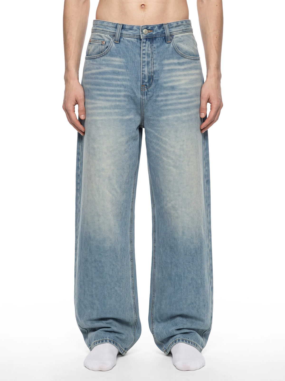 Vintage Wash Denim Jeans