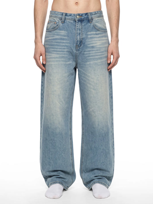 Vintage Wash Denim Jeans