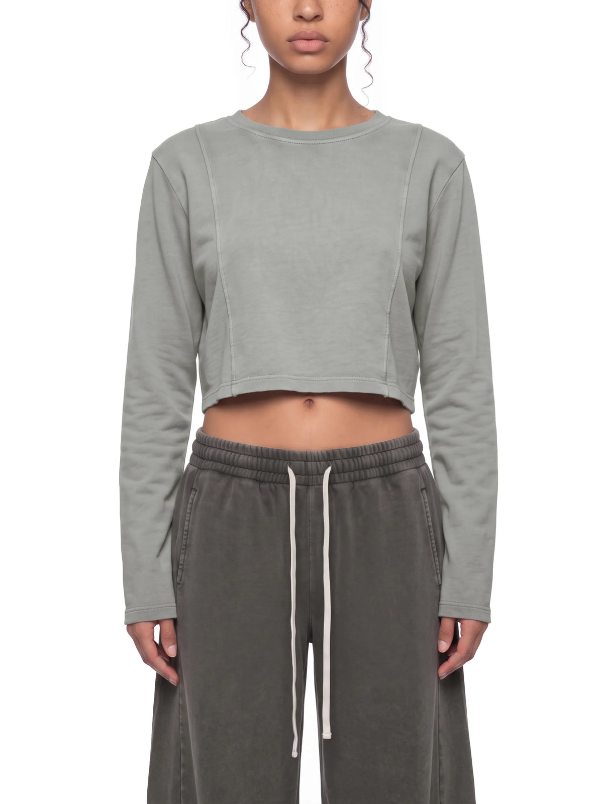 Mineral Wash Crop Sweatshirt