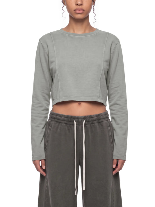 Mineral Wash Crop Sweatshirt