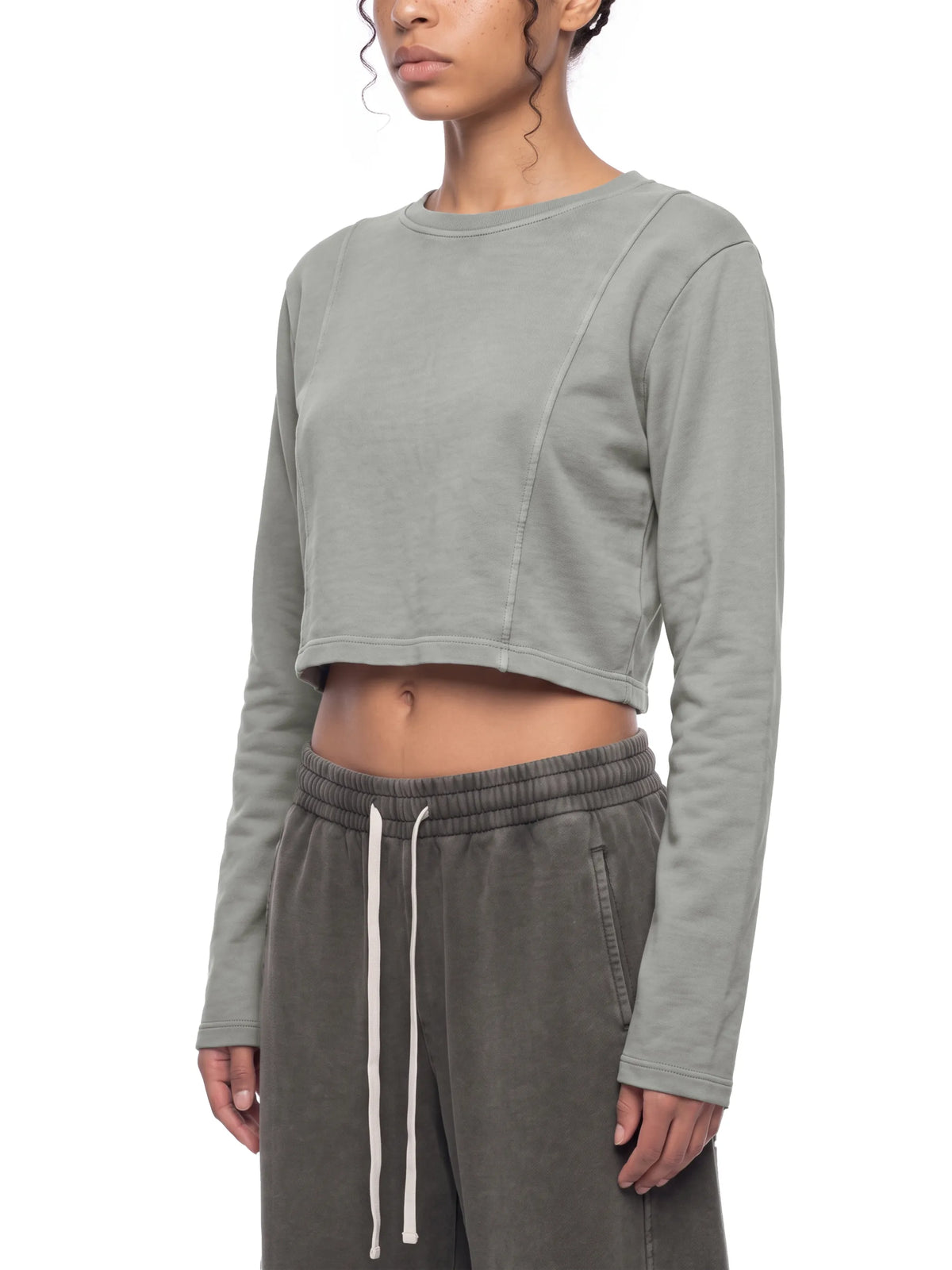 Mineral Wash Crop Sweatshirt