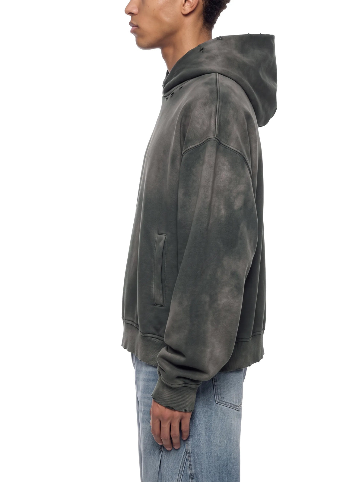 Sunfade Distressed Boxy Hoodie