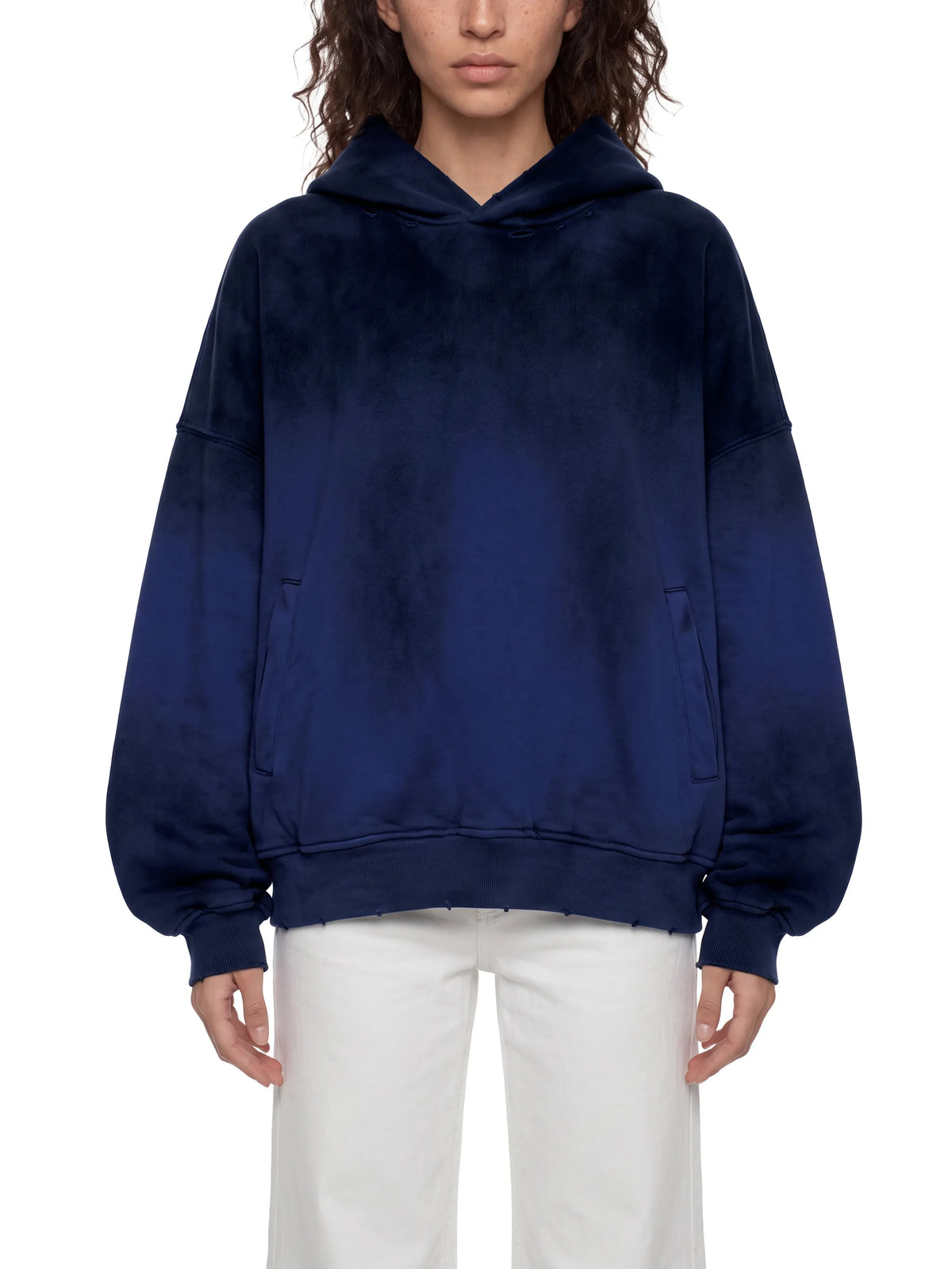 Sunfade Distressed Boxy Hoodie