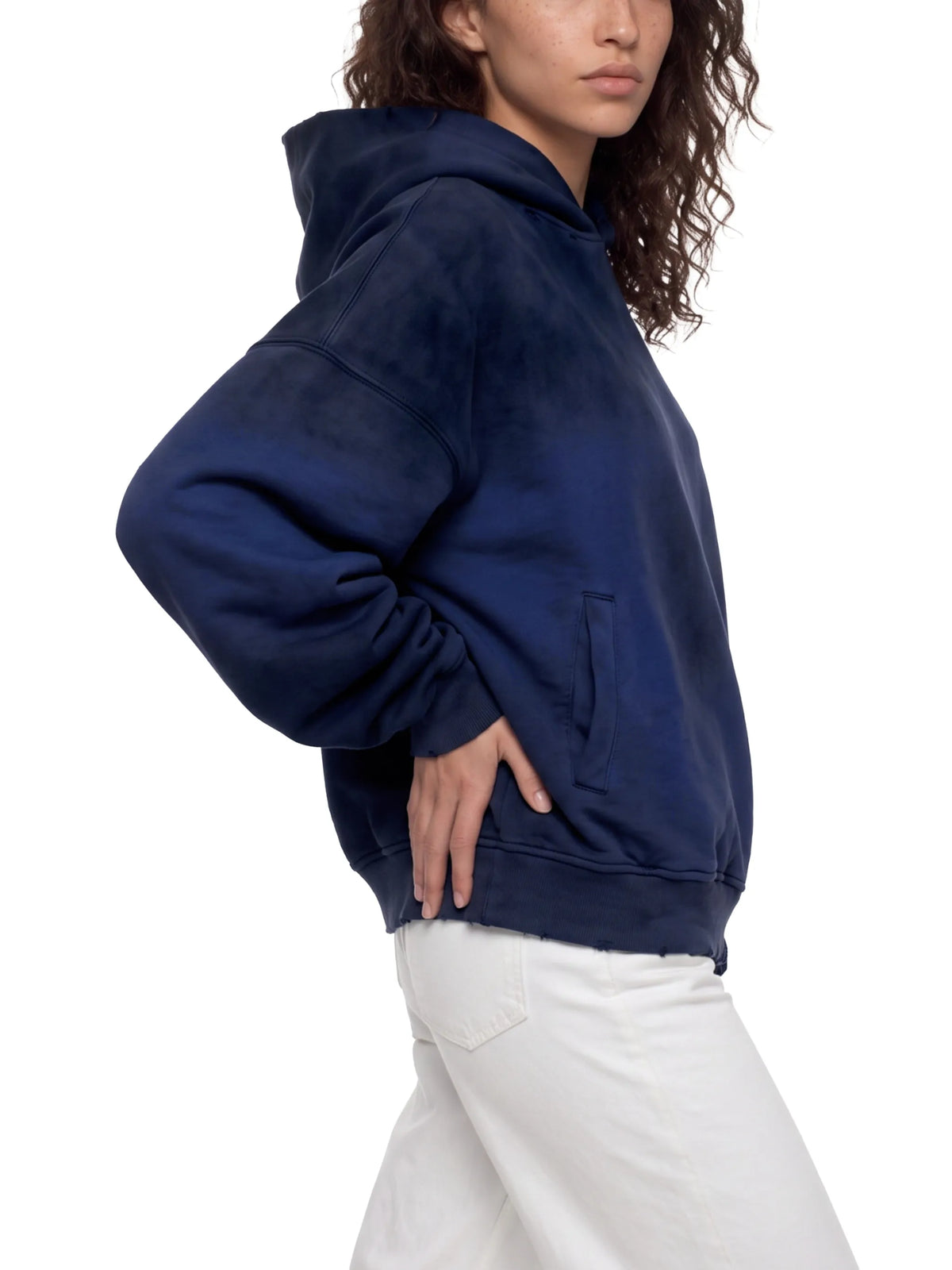 Sunfade Distressed Boxy Hoodie