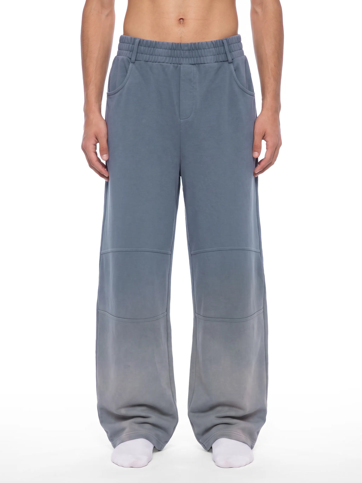 Sunfade Paneled Barrel Leg Sweatpants