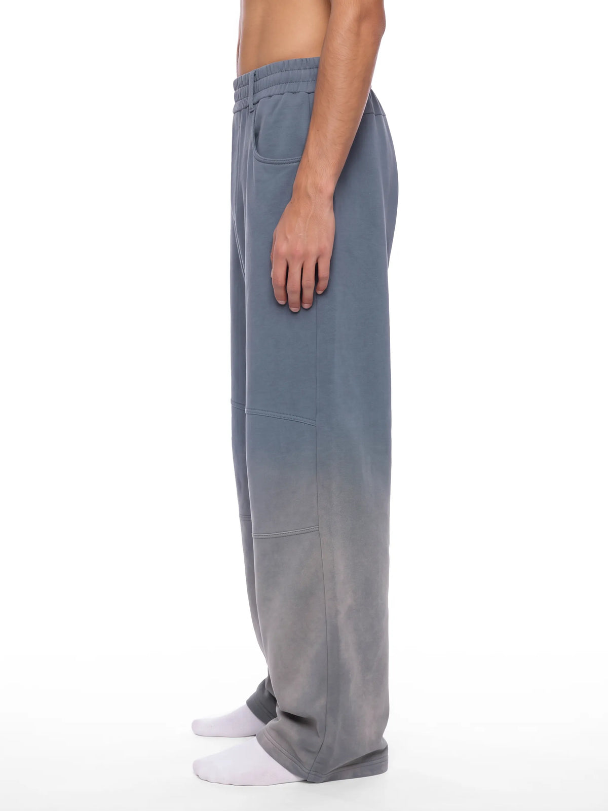 Sunfade Paneled Barrel Leg Sweatpants