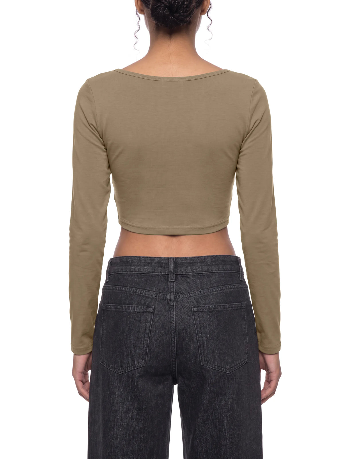 Square Neck Cropped T-Shirt