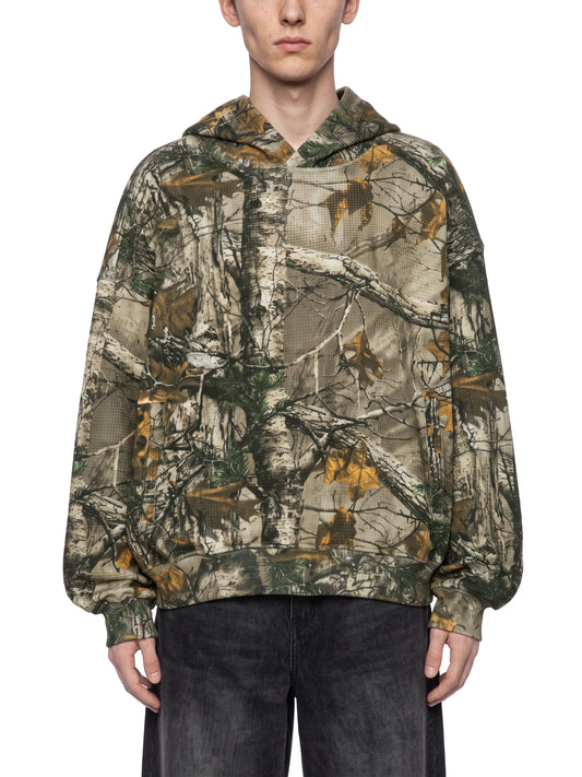 Waffle Tree Camo Boxy Hoodie