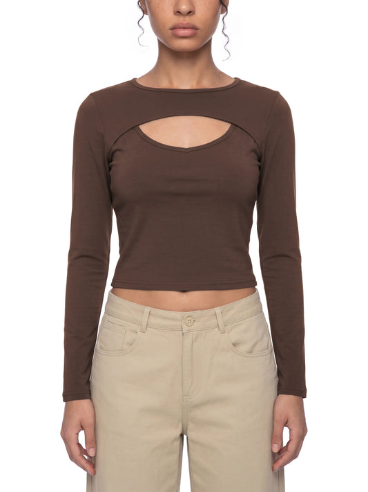 Cutout Long Sleeve T-Shirt