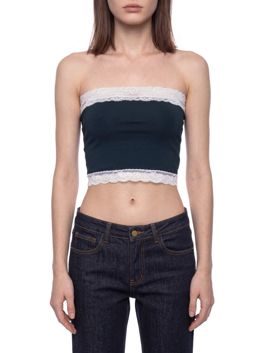 Cropped Paneled Tube Top
