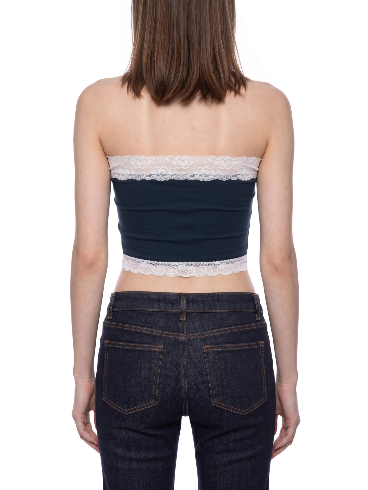 Cropped Paneled Tube Top