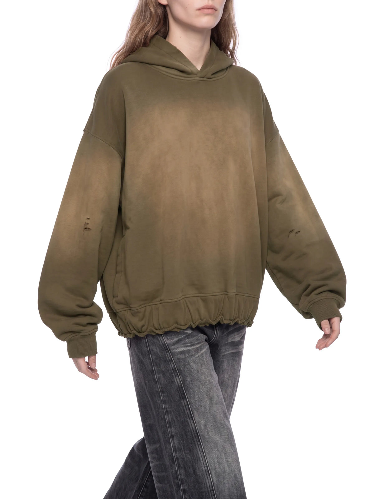 Sunfade Ripped Boxy Hoodie