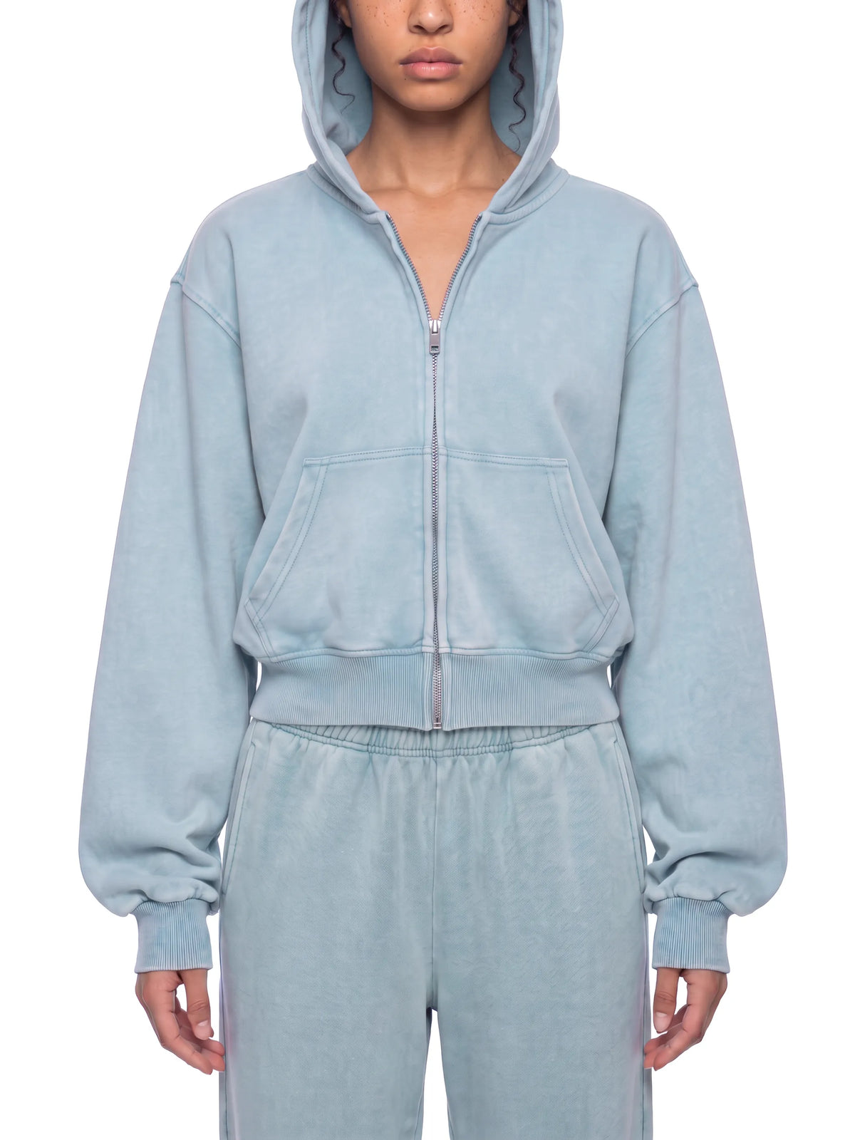Mineral Wash Full Zip Hoodie