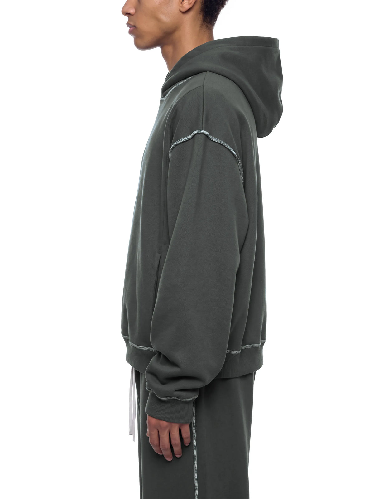 Boxy Heavyweight Topstitch Hoodie