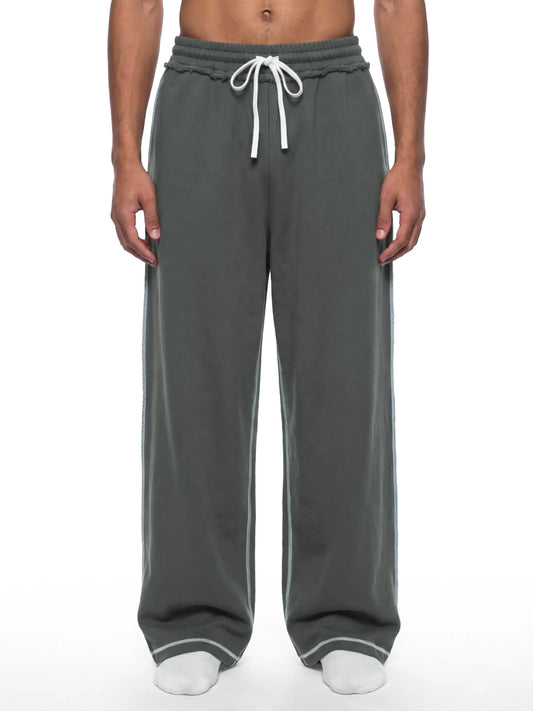 Raw Edge Topstitch Sweatpants