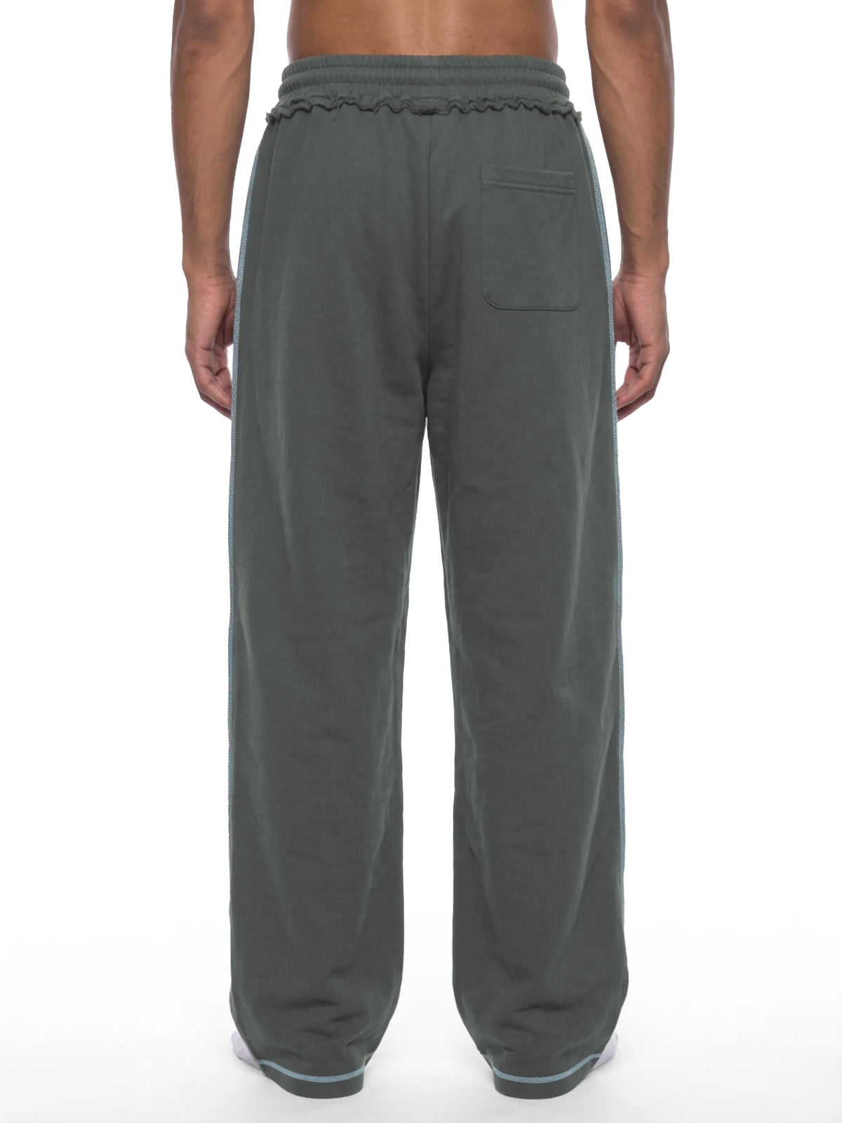 Raw Edge Topstitch Sweatpants