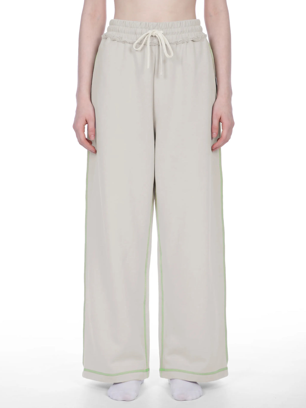 Raw Edge Topstitch Sweatpants