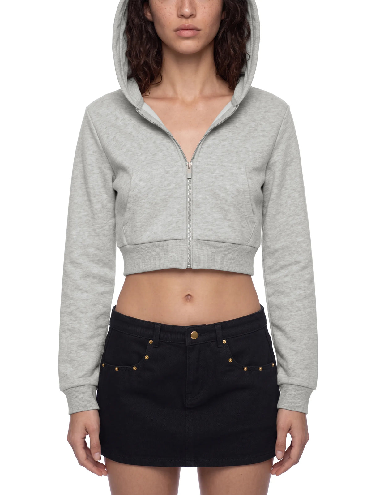 Cropped Full Zip Hoodie
