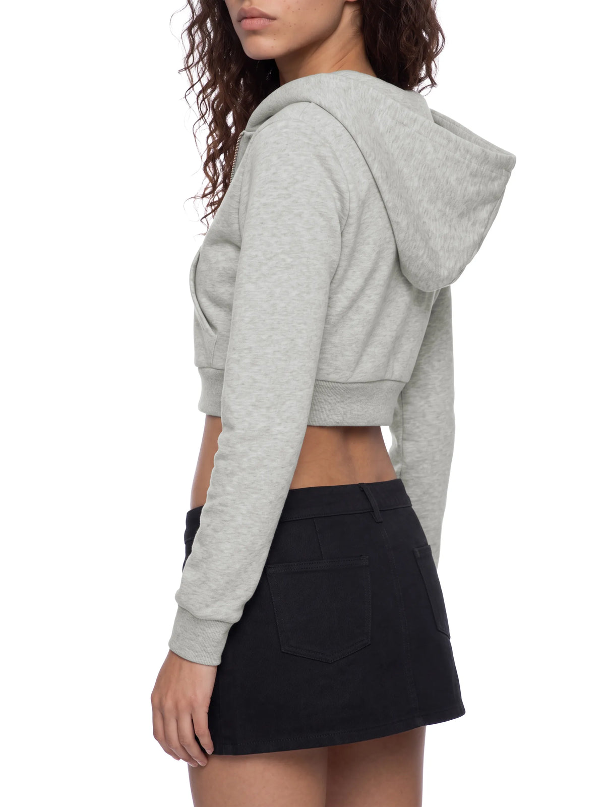 Cropped Full Zip Hoodie