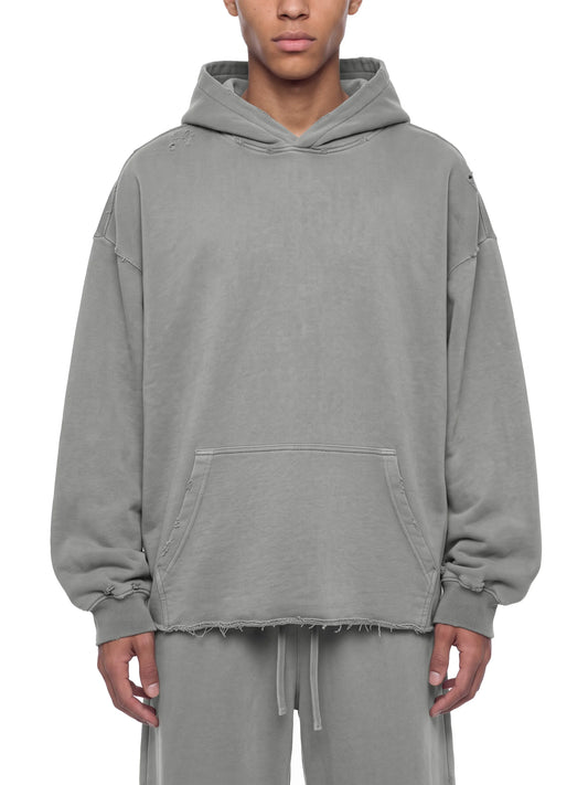 Vintage Wash Raw Edge Hoodie