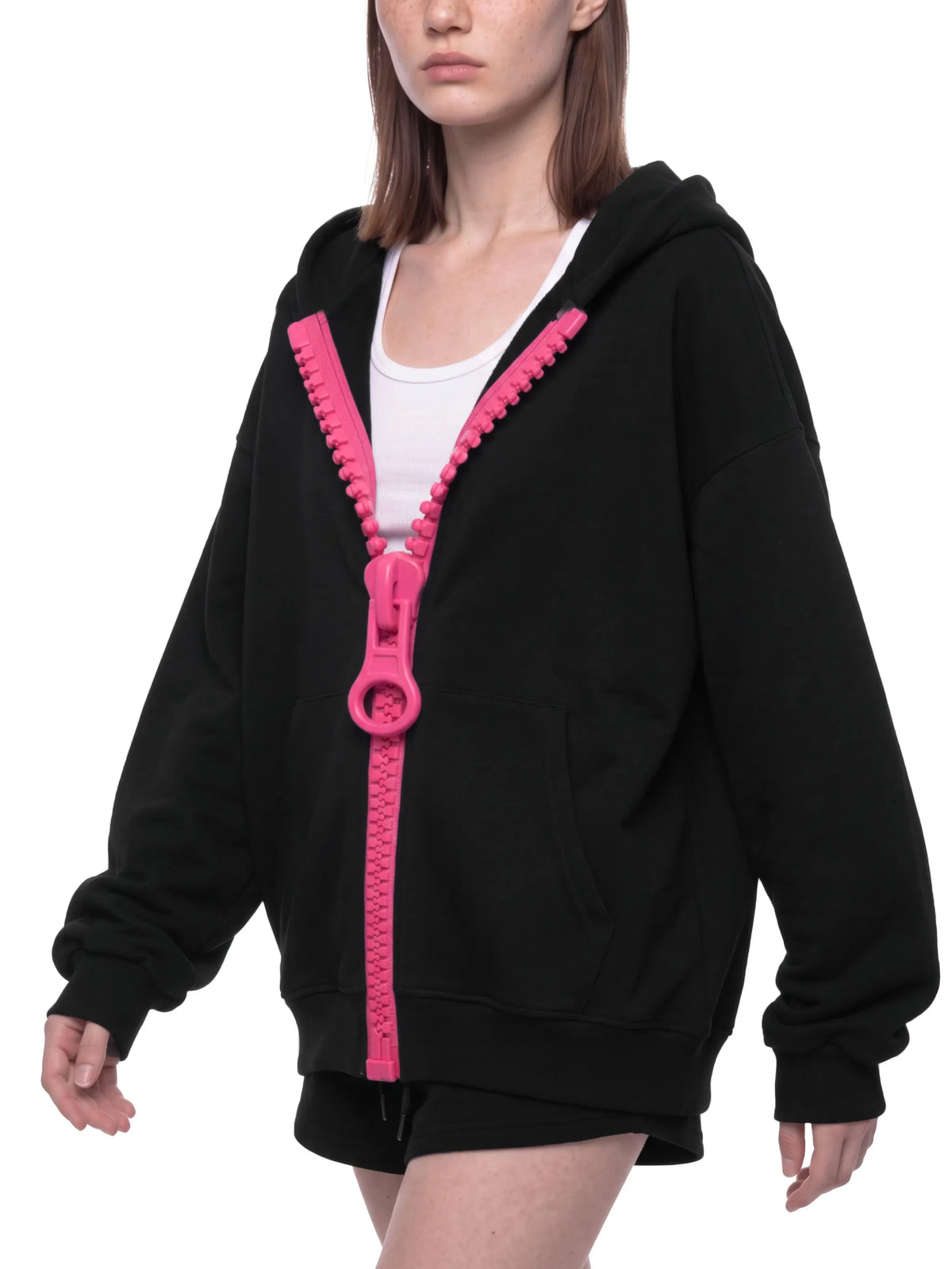 Oversized Chunky-Zip Boxy Hoodie