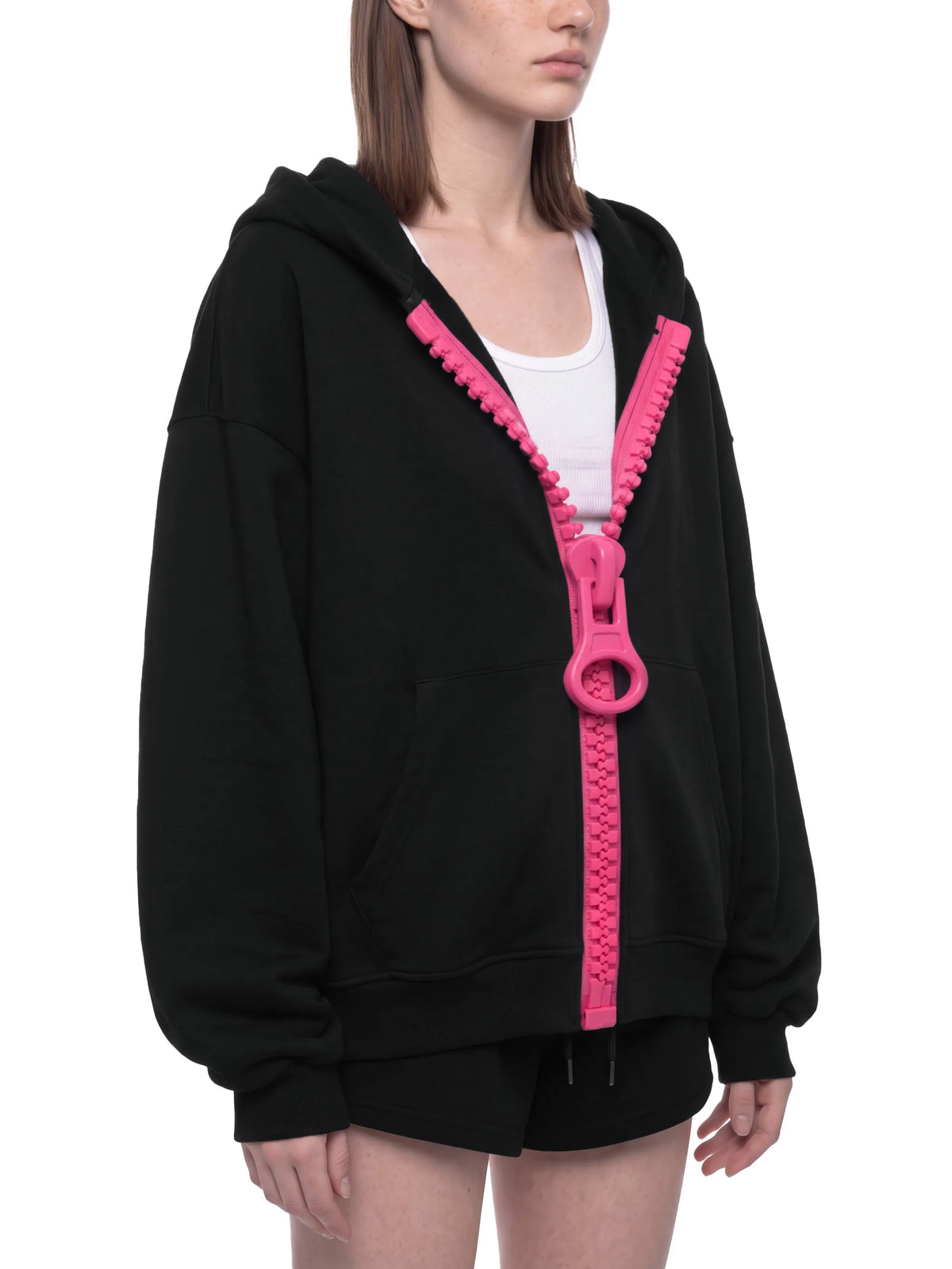Oversized Chunky-Zip Boxy Hoodie