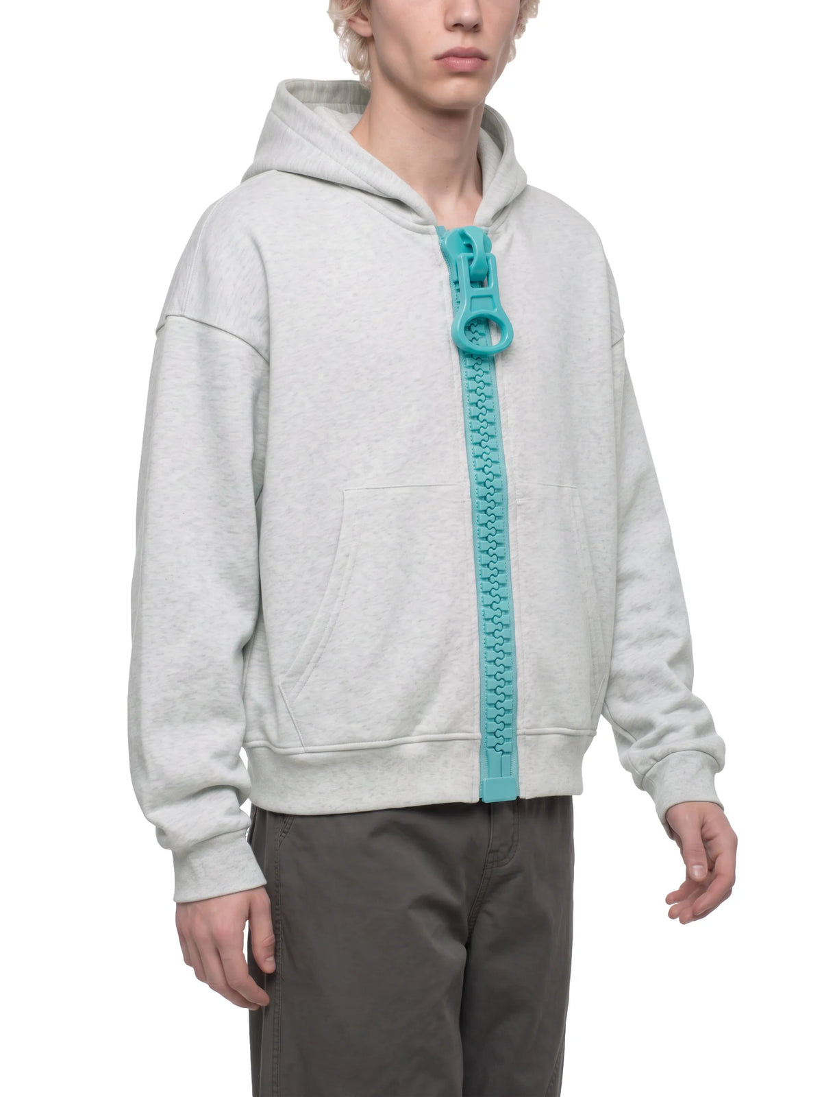 Oversized Chunky-Zip Boxy Hoodie