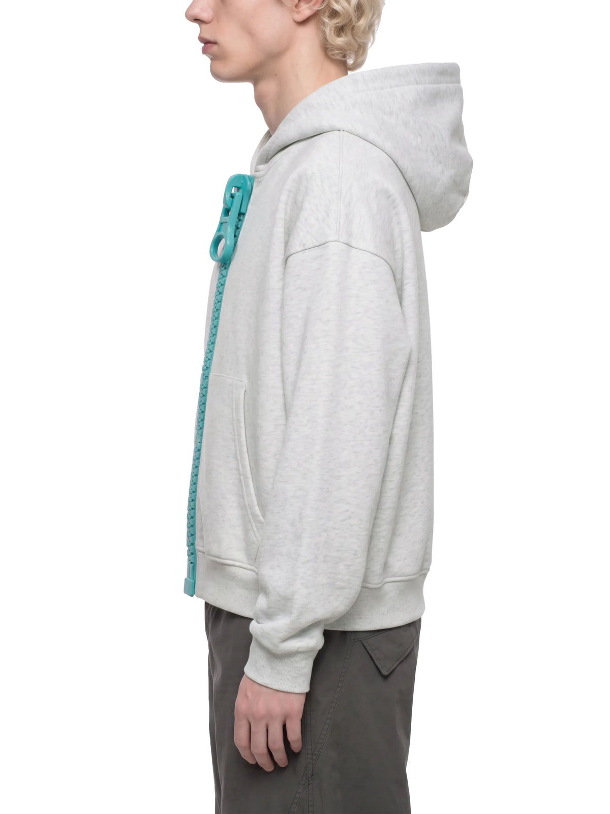 Oversized Chunky-Zip Boxy Hoodie