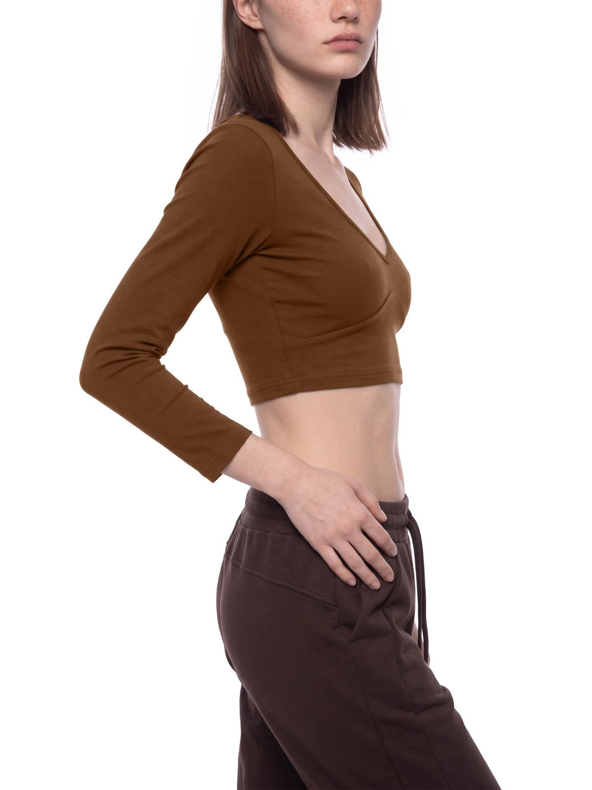 Cropped Long Sleeve T-Shirt