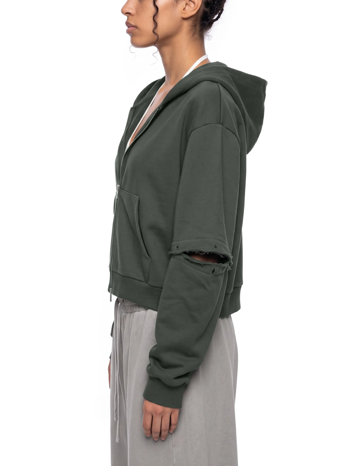 Signature Vintage Wash Detachable Sleeves Hoodie